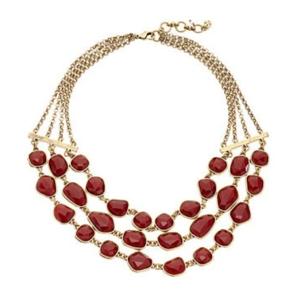 LUCKY brand red triple layered boho collar necklace - Picture 3 of 11